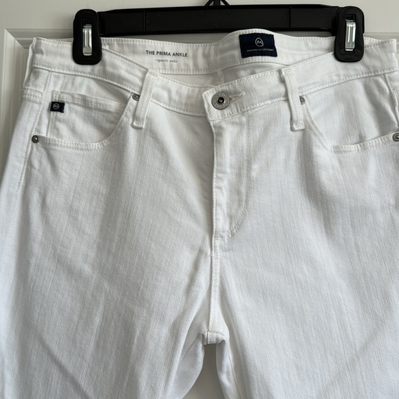 AG Prima Mid Rise Cigarette Skinny Jeans Women's White Size: 28 - Picture 9 of 11